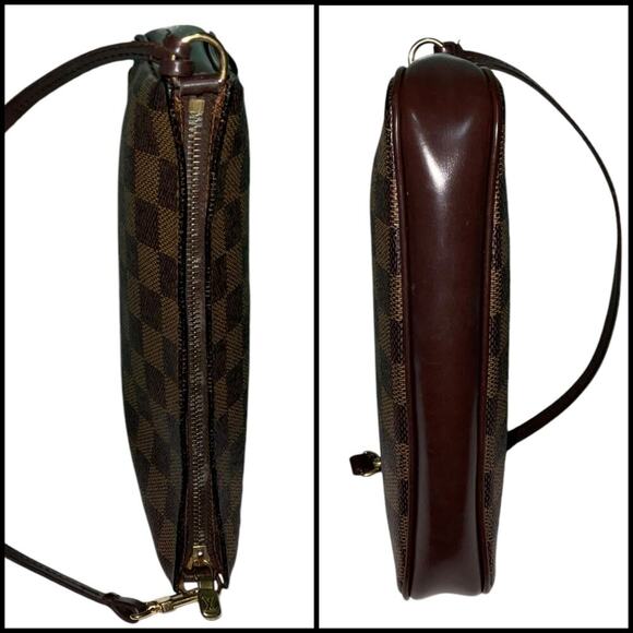 Louis Vuitton Vintage Damier Ebene Navona Pochette Accessories Bag W/Bag & Box - Picture 6 of 15